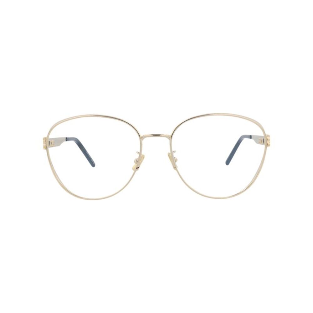 Saint Laurent Round-Frame Metal Optical Frames Gold Womens